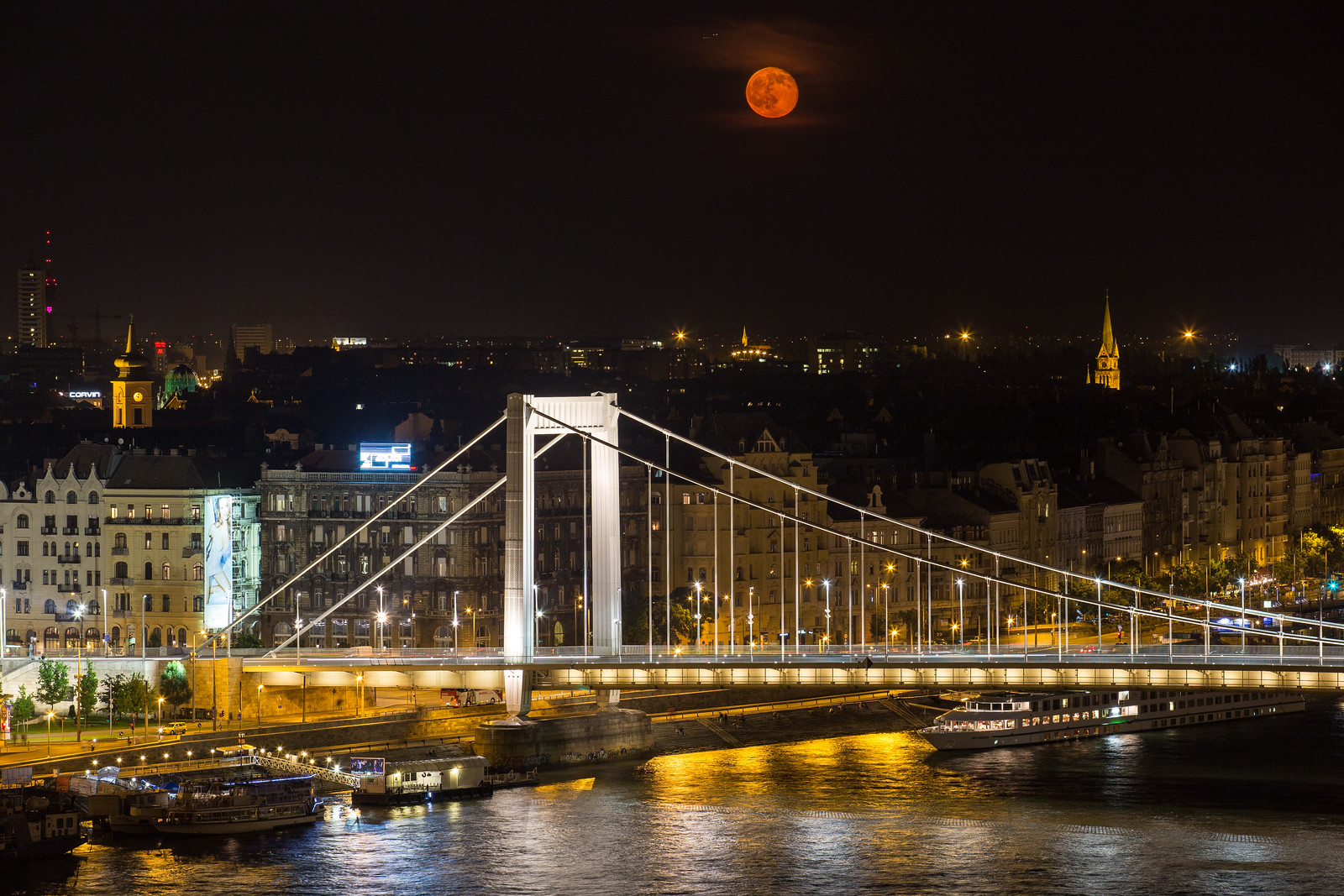 Moonrise over Budapest