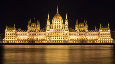 Opposite of Hungarian Parliament, Budapest