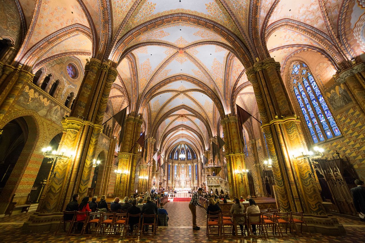 Inside of Mathias church in Buda Castle