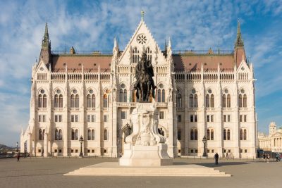 South side of Parliament Budapest in the sun