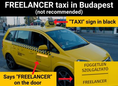 How to spot a freelancer taxi in Budapest