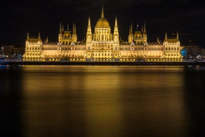 Budapest Parliament with reflections